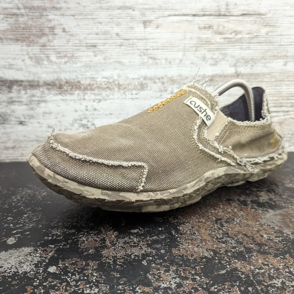 Mens Cushe M Slippers Loafers Shoes Sz 13 M Used Distressed Hobo Sand Canvas